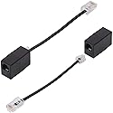 HAWAKA RJ11 Phone Jack to RJ45 Ethernet Converter Adapter Cable,RJ45 8P4C Male to RJ11 6P4C Female Telephone Adapter Wire Cord for Landline Telephone