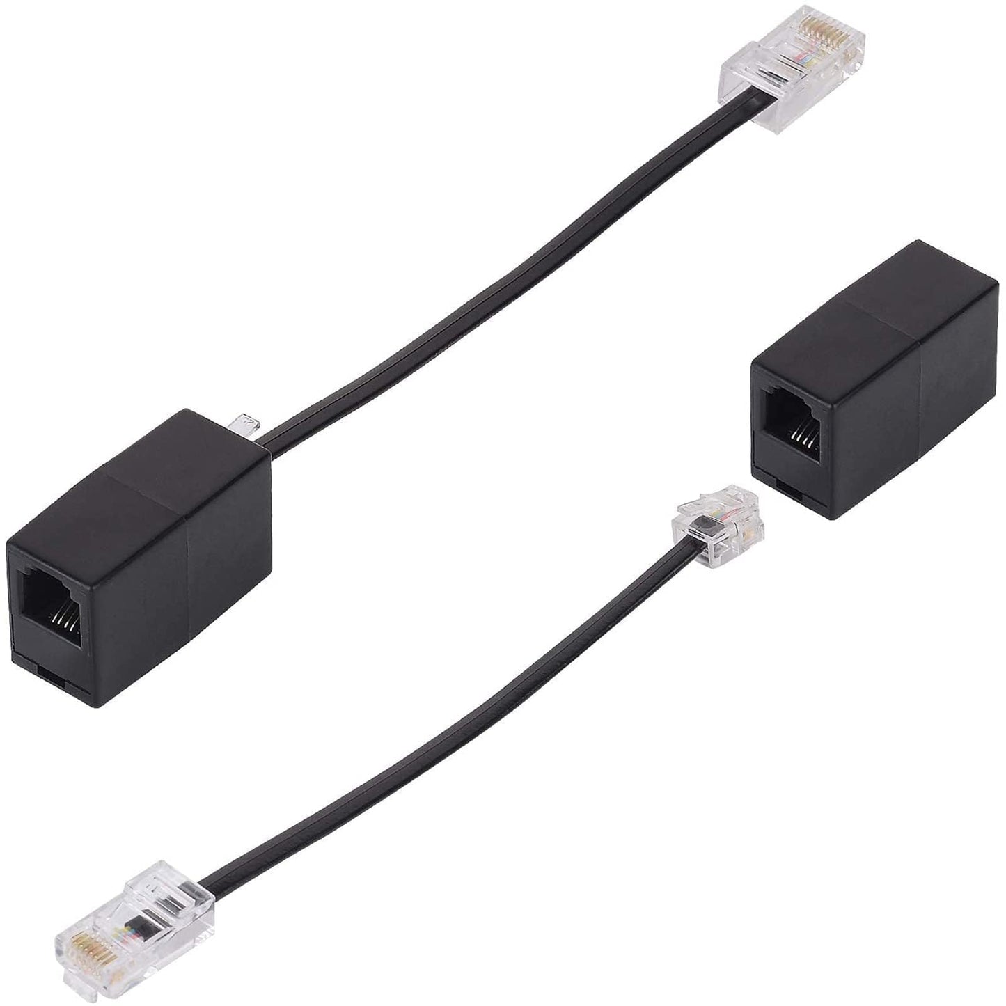 HAWAKA RJ11 Phone Jack to RJ45 Ethernet Converter Adapter Cable,RJ45 8P4C Male to RJ11 6P4C Female Telephone Adapter Wire Cord for Landline Telephone