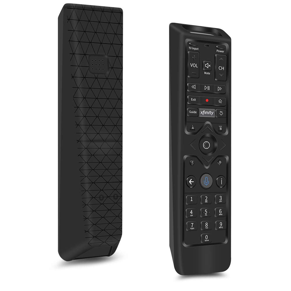 Silicone Protective Case for XFinity XR15 Voice Control Remote, Compatible Case Holder with Shock Bumper and Battery Cover - Black