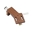Wood Cartridge Phono Stand With Cable Leads For Turntable Phono Headshell Phono Needle Vinyl Player Cartridge Record Phonograph Holder Turntable