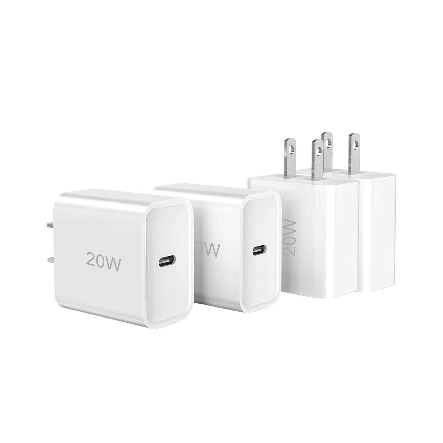 Phone Charger?4 Pack USB C Charger Block?20W Type C Fast Wall Charge Power Adapter for i Phone 17/16/15/14/13/12/11/X/8/Xs Max/XR/S25/S24 and More