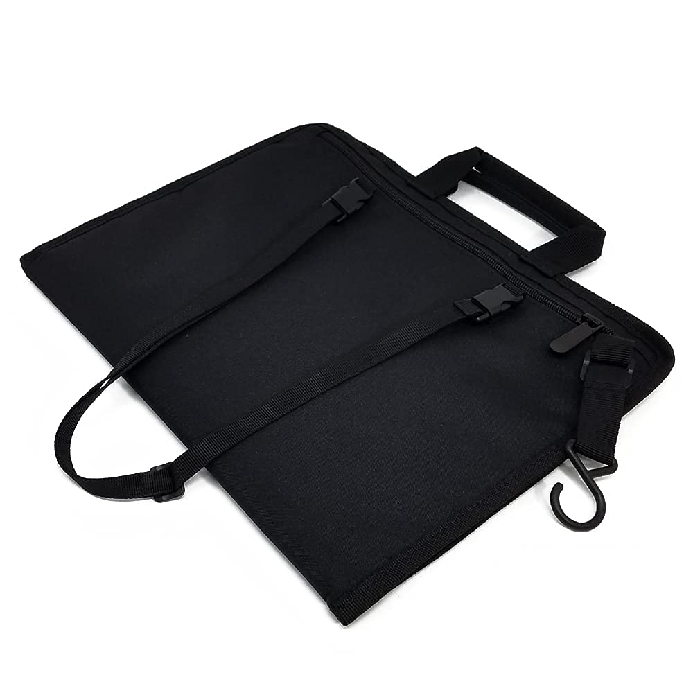 SO~MINE Touch Screen Tablet Case | With Compatible Cover | Organizer Bag | 6 Storage Pockets | Fits Over Airplane and Car Seat Backs | Adjustable