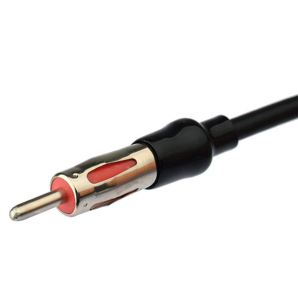 Eightwood Dual Fakra Z Plug to DIN Plug FM AM Car Radio Antenna Adapter 12V+ Active Amplifier Cable 12in Compatible with Aftermarket GPS Navigation