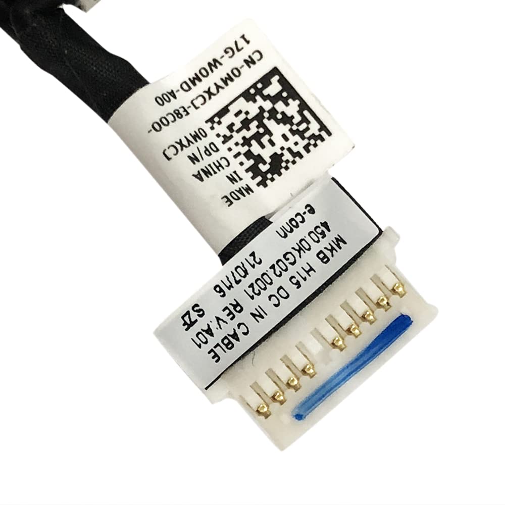 GinTai Laptop AC DC Power Jack Connector Plug Cable Charging Port Socket for Dell Inspiron 7501 7500 /Vostro 7500 7501 MYXCJ 0MYXCJ 450.0KG02.0021