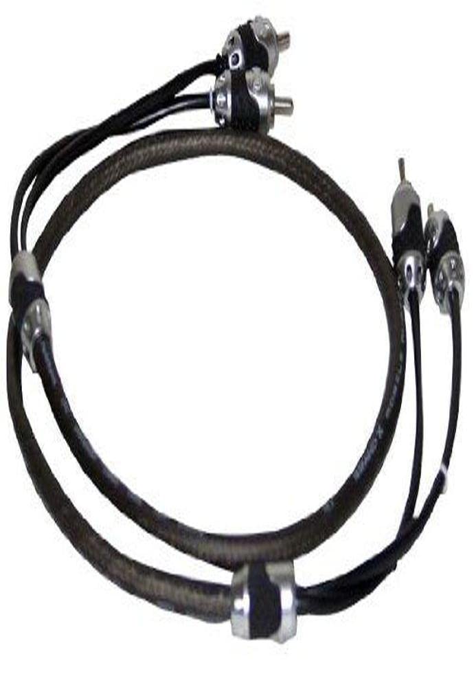 Sound Around XXL15RCASQ 1.5-Feet Hi-End Stereo RCA Cable (Black/Silver)