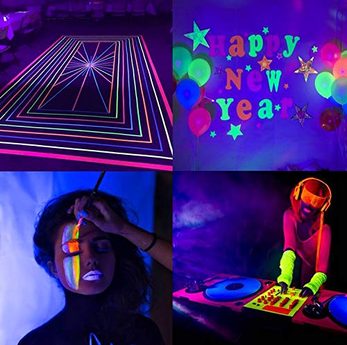 UV LED Black Light, 2-Pack HouLight High Power 10W LED Blacklight for Blacklight Party Supplies, Neon Glow, Glow in The Dark, Birthdays, Blacklights