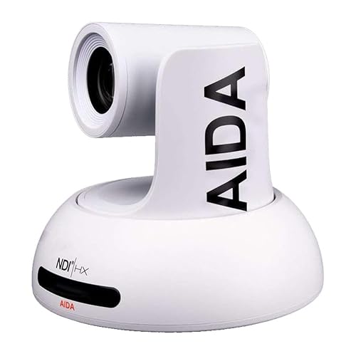 AIDA PTZ-NDI-X18 Full HD NDI|HX Indoor/Outdoor Broadcast and Conference 18x PTZ Camera, White