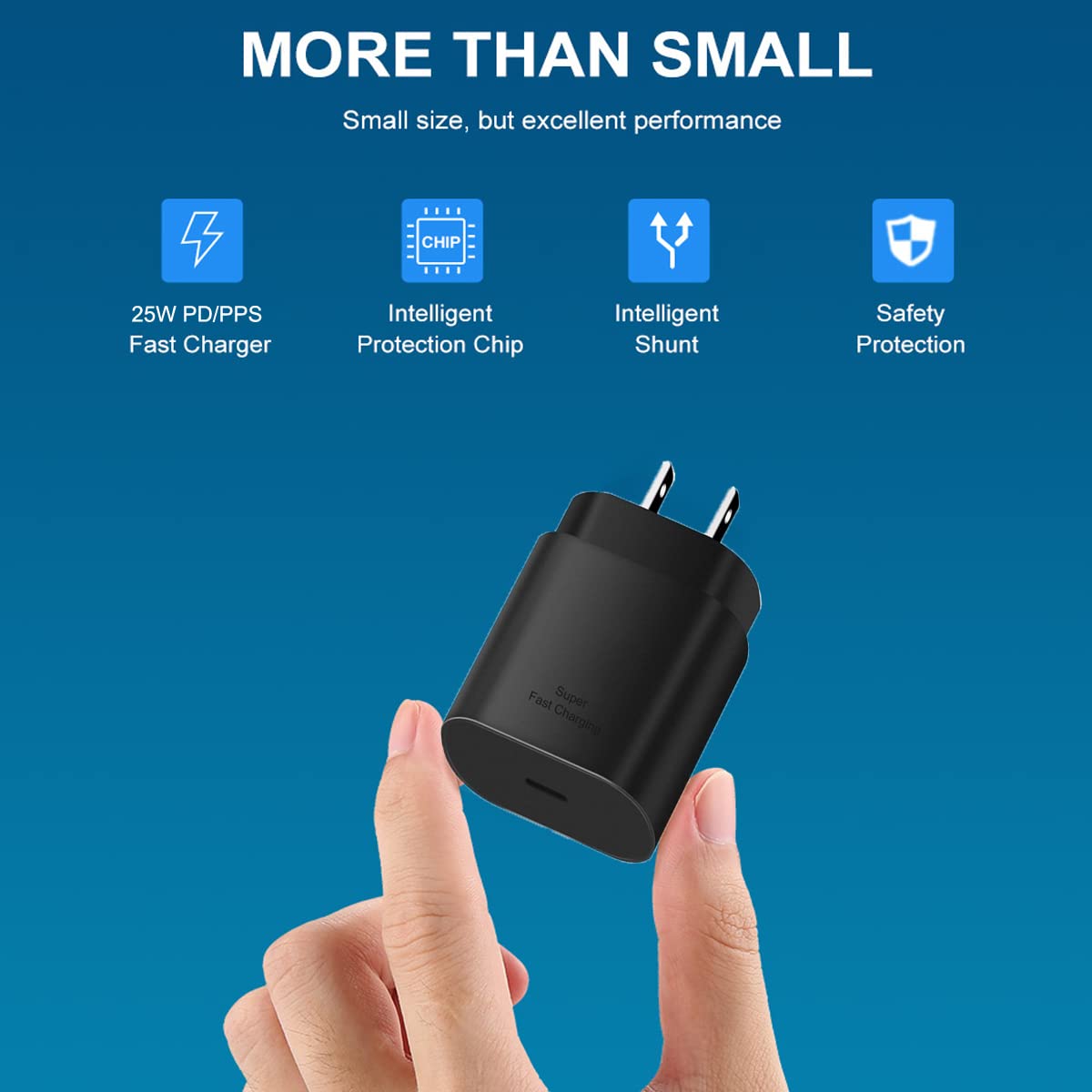 25W Super Fast Charger Type C Wall/Car Charger Combo Kit for Samsung Galaxy S26 S25 S24 S23 S22 S21 Ultra Plus A53 A52 A14 A25 A42 A32 Xcover 7 6