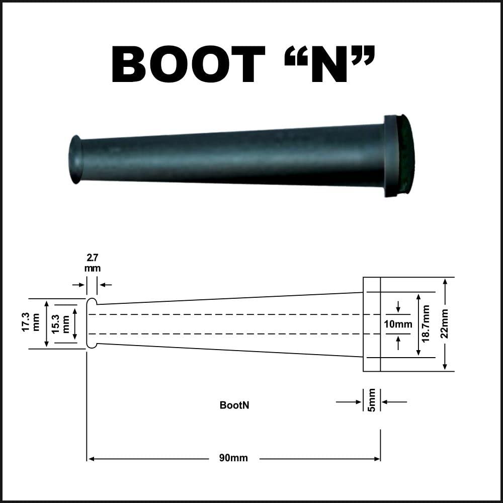 Superior Electric Boot-N-10PK Cord Protector Strain Relief Rubber Boot Compatible with 14/3, 12/3 AWG Electrical Cords(10/PK)