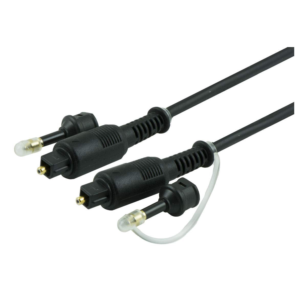 GE Home Electrical GE Digital Toslink Cable, Fiber Optic, 6 Foot Cable, Male to Male, for Home Theater, Sound Bar, TV, PS4, Xbox, PlayStation, 29465