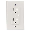 Element-Hz Power Series In-Wall Single Gang Surge Protector w/Retrofit Backbox, 1800 Joules, White