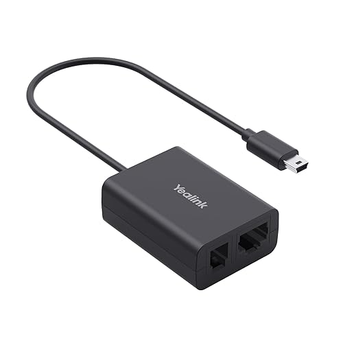Yealink EHS62 Headset Adapter,Compatible with Cisco/Avaya/Poly/Grandstream Desk Phone,Connect to WH64/WH63 E2 Wireless DECT Headset