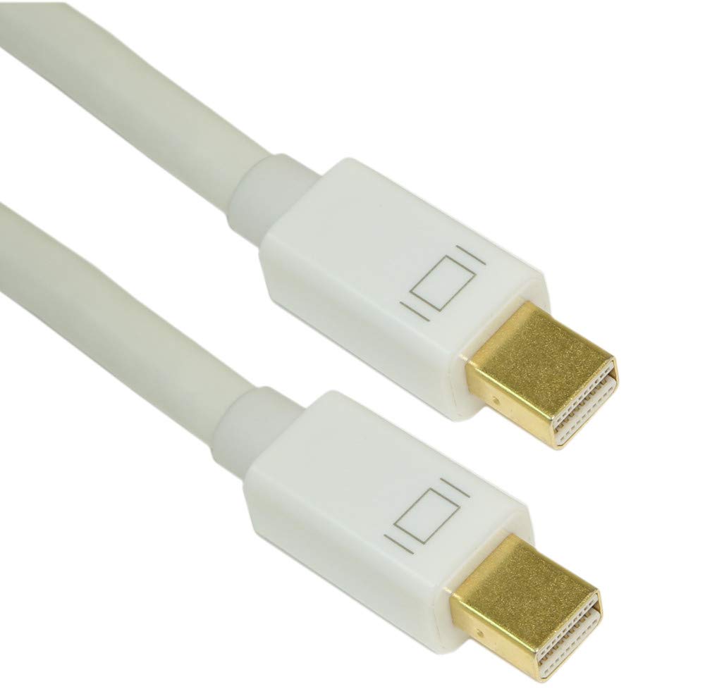 MyCableMart 3ft Mini DisplayPort (v1.4/8K@30) Cable 30AWG Gold Plated White