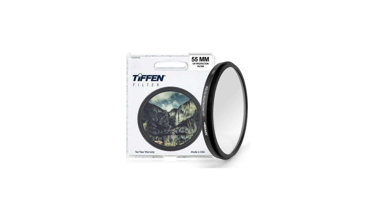 Tiffen 55UVP Slim 55mm UV Protection Filter for Camera Lens, Clear Optical Glass, Impact Resistant