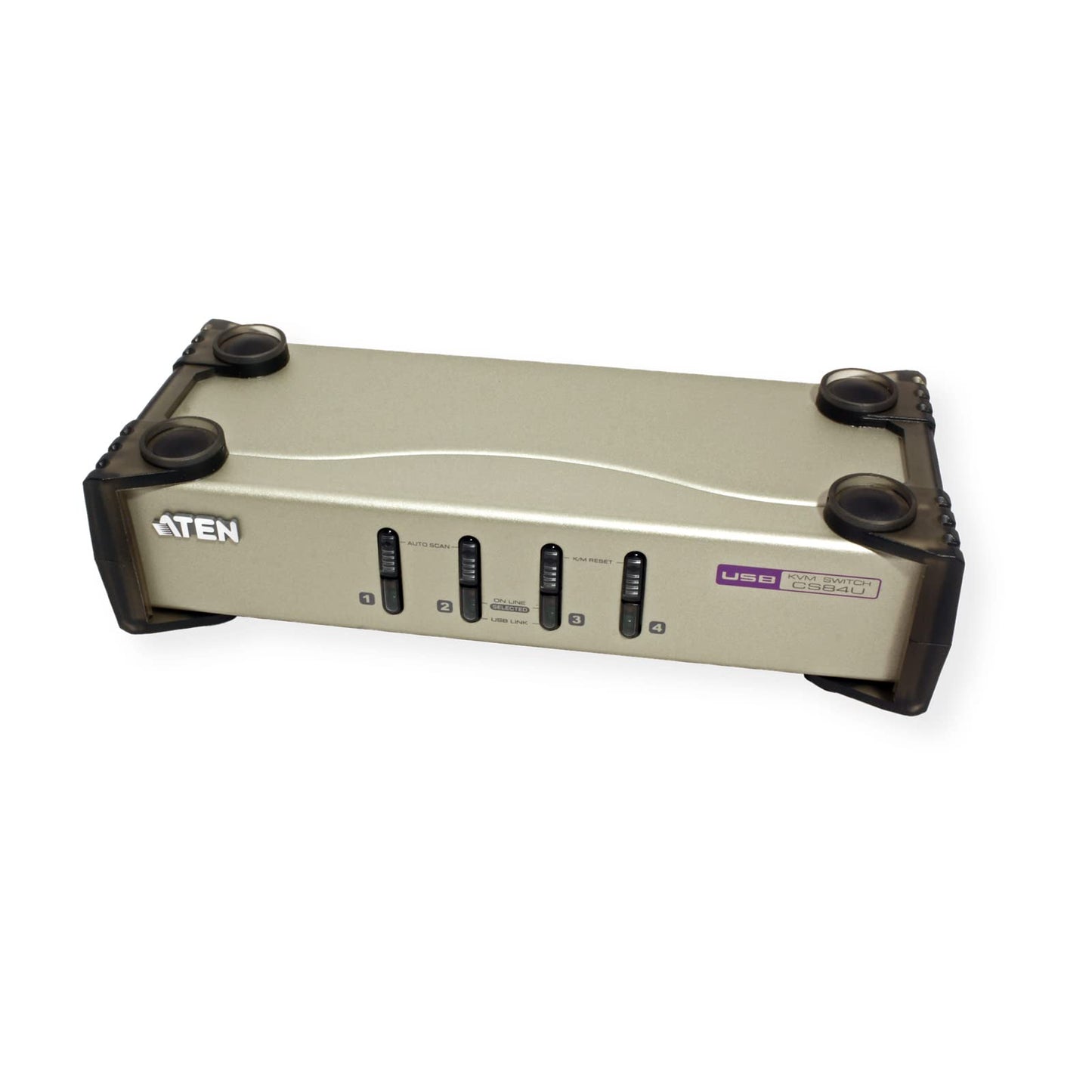 ATEN CS84U 4-Port PS/2-USB KVM VGA Switch - Control up to 4 VGA Computers for Windows, Linux, Mac, and Sun