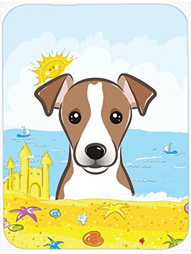 Caroline's Treasures BB2128MP Jack Russell Terrier Summer Beach Mouse Pad, Hot Pad or Trivet for Home Office Gaming Working Computers Laptop Mouse