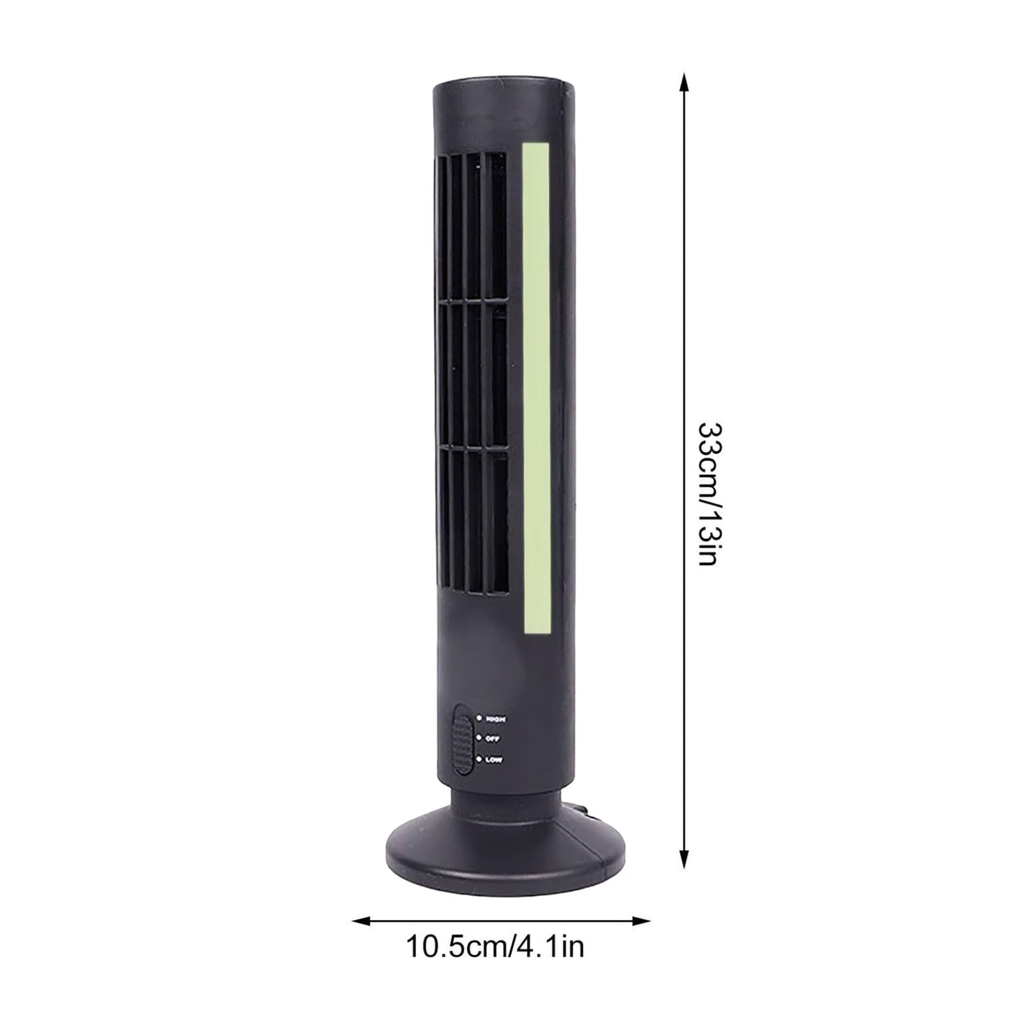 LSRXCBRTY Compact Tower Fan for Bedroom - ABS Bladeless Cooling with Dual Wind Modes, USB-Powered & Space-Saving (Home/Dorm Use) (black)