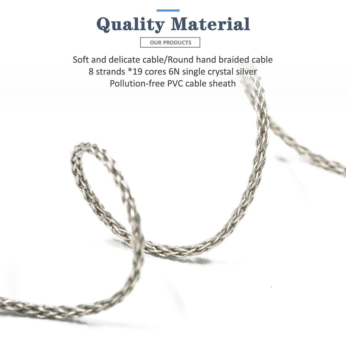 GUCraftsman 6N Single Crystal Silver Upgrade Cable 3.5mm/4.4mm/4Pin XLR Headphone Cable for HIFIMAN SUSVARA Ananda Arya SUNDARA Edition XS HE1000se…