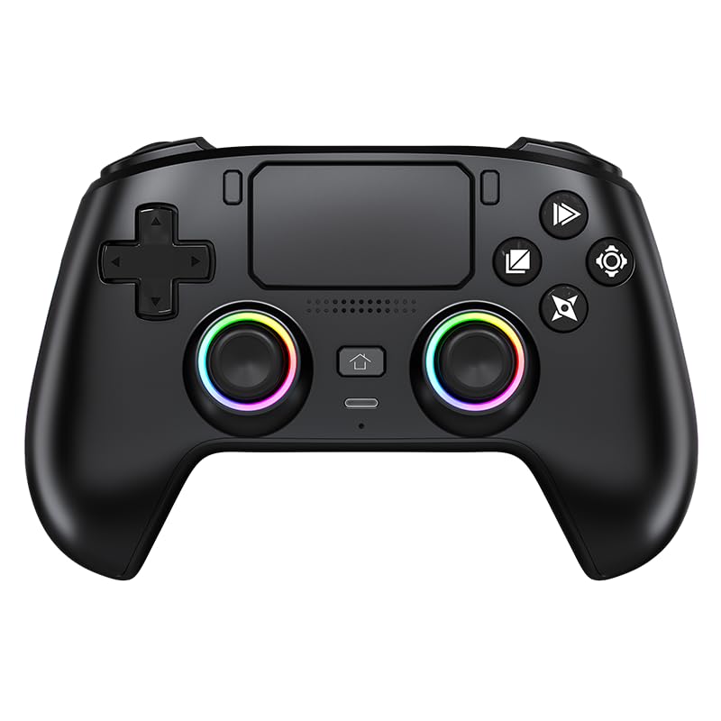 Wireless Pro Controller For PS5/PC/MAC/iOS/Android/Steam Deck, Gamepad with RGB Lights/Hall Effect Joystick Trigger/Vibration/switchable