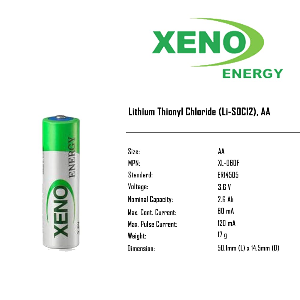 For XENO XL-060F AA Size Lithium Battery 3.6V 2400mAh