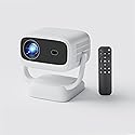 Portable WiFi Bluetooth Projector, 4K Support Smart Mini Projector with Rotatable Stand, 1080P FHD Home Cinema Projector for Movie Film, Work
