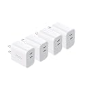 20W Fast Charger, Dual USB C Port Power Adapter Charger, Block Charging Charger for iPhone 17/16/15?4-Pack ?