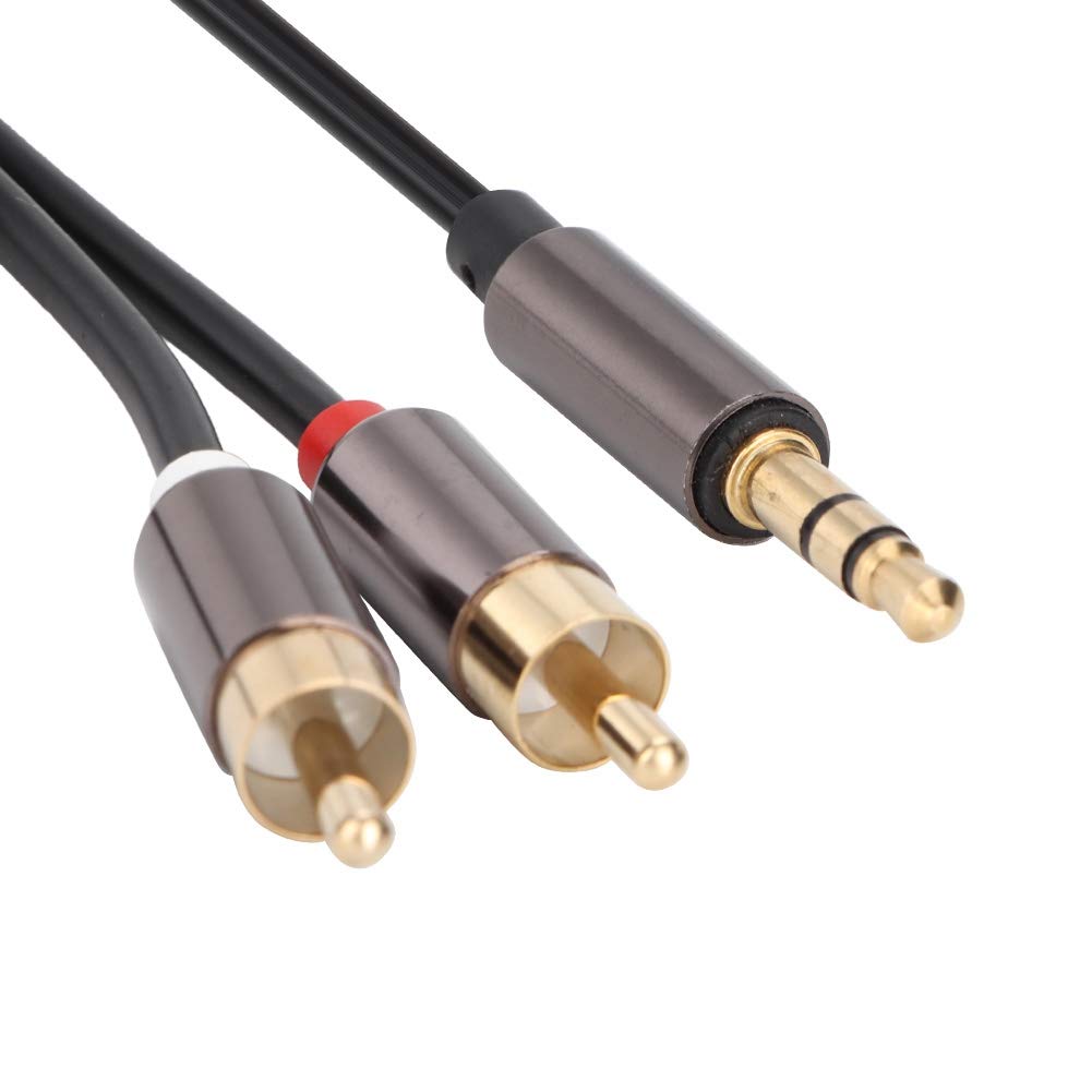 Ciglow 3.5mm Audio Cable, 1m PVC 3.5mm Male to 2 Male Audio Adapter Cable Y Splitter Aux Cable for DJ Controller, Surround Sound, Digital, DTS…