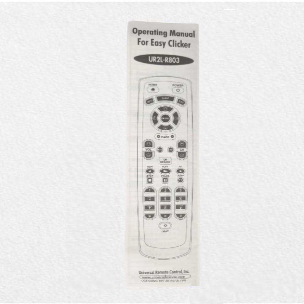PHAT SATELLITE TWC Time Warner Cable Box Universal Remote Control UR2L-R803 Easy CLICKER with Back Lighting