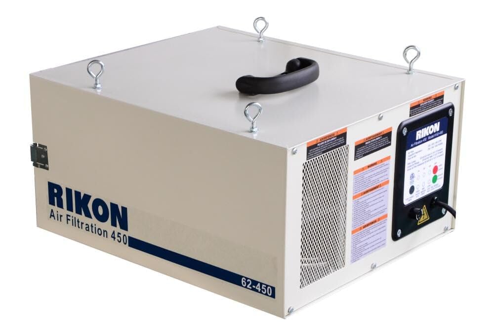 RIKON 62-450 3-Speed Remote-Controlled Air Filtration System (250/350/450 CFM) for large rooms up to 400 Square Feet - Circulates and Cleans Air 8