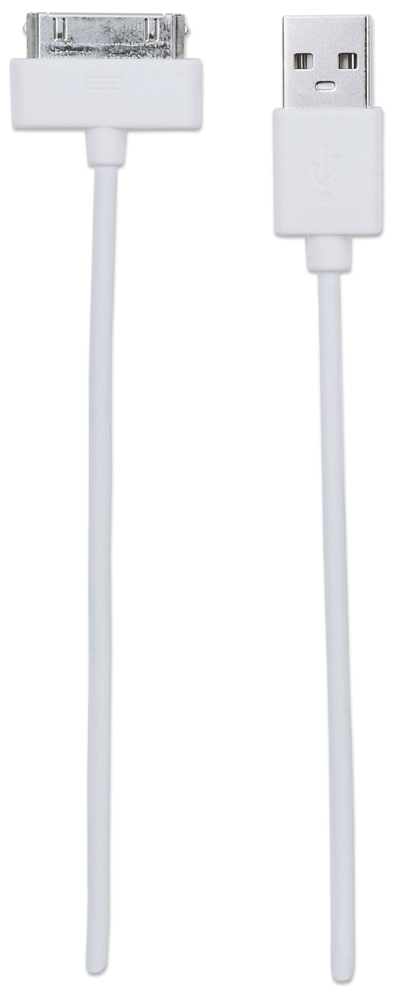 Manhattan 391856 A Male to 30-Pin Male, iLynk USB Cable for iPhone, iPod, White (4 feet)