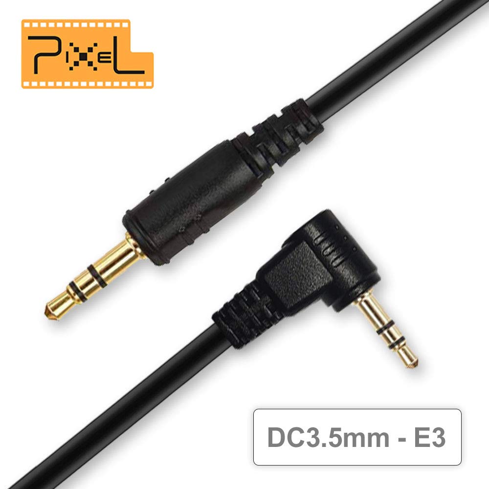 Camera Shutter Connecting Cable Cord 3.5mm-E3 Compatible for Canon Rebel PowerShot Pentax Samsung Sigma Cameras Compatible with Pixel Shutter Remote