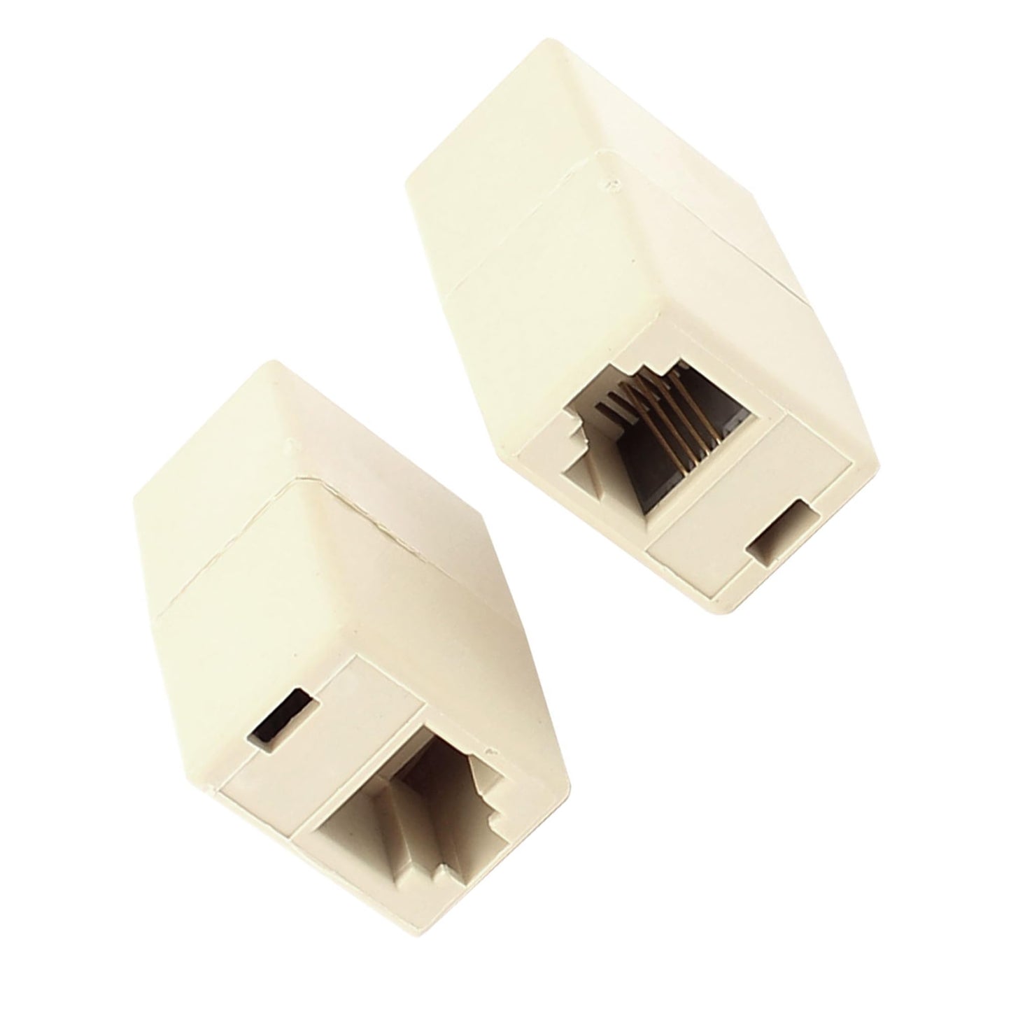 uxcell RJ11 Coupler Connectors, 2 Pcs RJ11 6P4C Female to Female Telephone Extender Line Connector, Straight Jack Coupler Joiner Telephone Extension