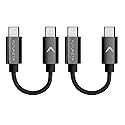 Futurizta Tech® Zeus-X Short USB-C to USB-C Cable 2 Packs (0.33ft/0.1m) 60W 20V/3A Type-C Fast Charging Cable QC3.0 QC4.0 Compatible with Samsung
