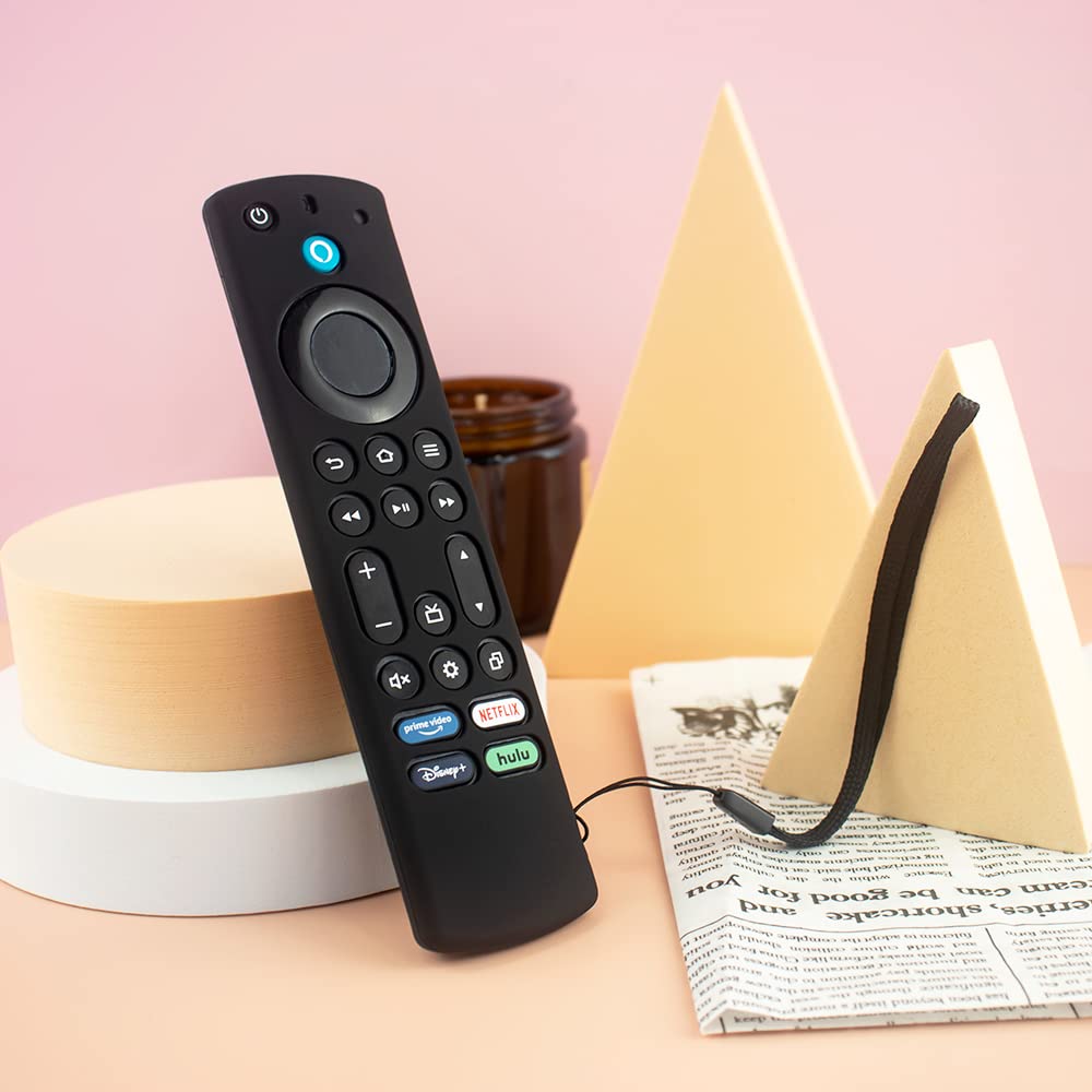 Voice Remote Cover, Silicone Remote Case Compatible with Insignia Firetv Omni Series or TV 4-Series, Lightweight Anti Slip Shockproof Remote Cover