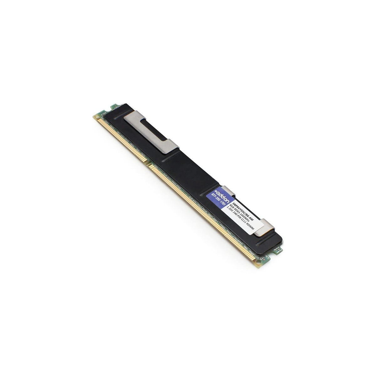 AddOn AM160D3DR4RLPN/8G x1 Dell SNPRVY55C/8G Compatible Factory Original 8GB DDR3-1600MHz Registered ECC Dual Rank x4 1.35V 240-pin CL11 RDIMM