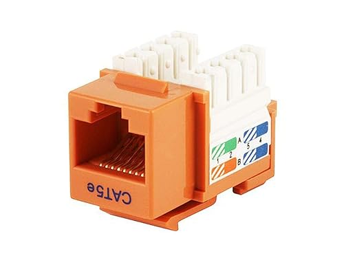 Monoprice Cat5E? Punch Down Keystone Jack - Orange