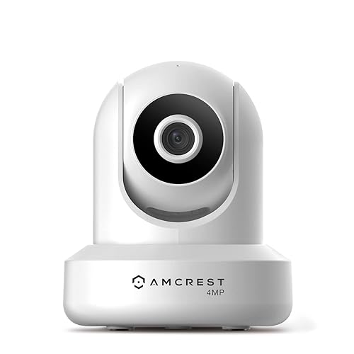 Amcrest 4MP UltraHD Indoor WiFi Camera, Security IP Camera with Pan/Tilt, Two-Way Audio, Night Vision, Remote Viewing, 2.4ghz, 4-Megapixel @30FPS