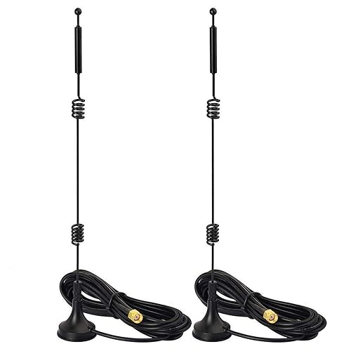 Bingfu Dual Band WiFi 2.4GHz 5GHz 5.8GHz 9dBi Magnetic Base MIMO RP-SMA Male Antenna 2-Pack for WiFi Router Wireless Network Card USB Adapter Security