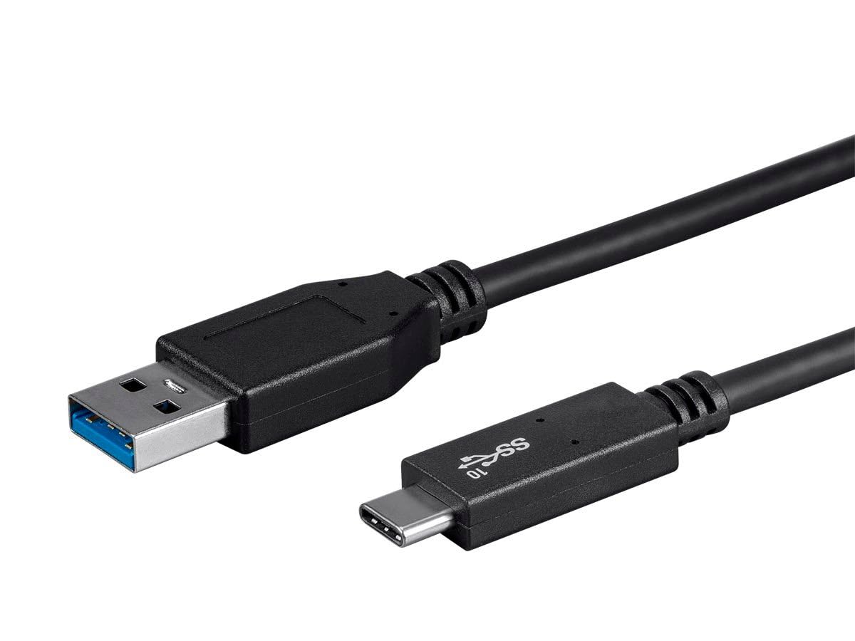 Monoprice USB Type-C to USB Type-A 3.1 Gen 2 Cable, 10Gbps, 3A, 30AWG, To Use with Samsung Galaxy S9 S8 Note 8 Pixel, LG V30 G6 G5, Nintendo Switch