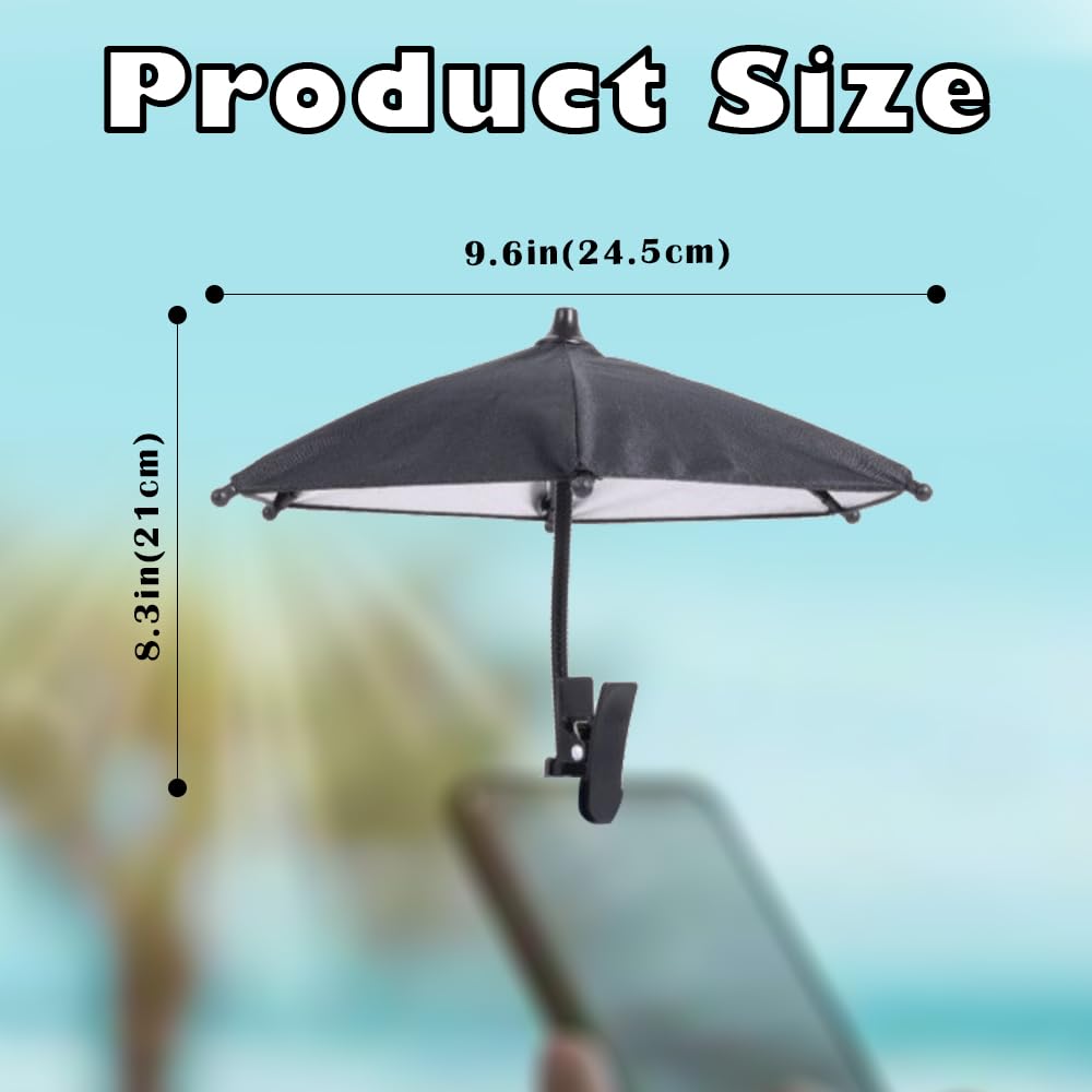 BHFBHFBH Cell Phone Umbrella - Flexible Angle Design, Universal Cell Phone Sunshade