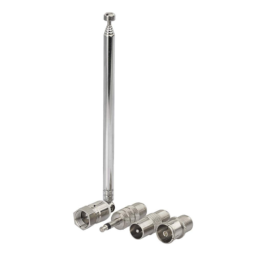 Superbat FM Telescopic Antenna Kit 75 Unbal F Type Connector DAB Radio Replacement Antenna for TV AM FM Radio Stereo Receiver Bose Wave etc.