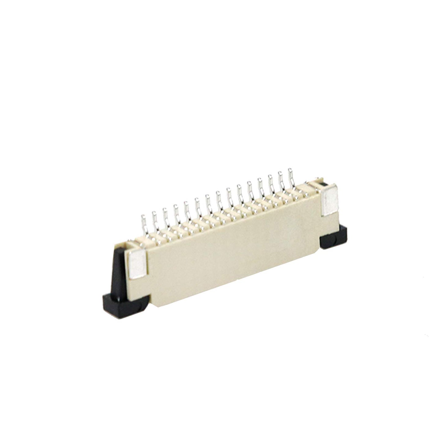 Dahszhi FPC/FFC Ribbon Cable Connectors 15 Pin 1.0mm Pitch Single Row Bottom Port Flat Socket Connector - 10pcs