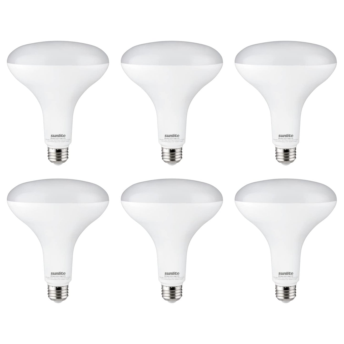 Sunlite 81487 LED BR40 Reflector Light Bulb, 12 Watts (85 Watt Equivalent), 120V, 1150 Lumens, Medium E26 Base, 90 CRI, Dimmable, Title-20 Compliant