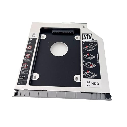 2nd HDD SSD Hard Drive Optical Bay Frame Caddy Tray for HP ProBook 650 645 640 G1 with Bezel Front Cover Mounting Bracket