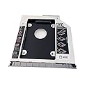 2nd HDD SSD Hard Drive Optical Bay Frame Caddy Tray for HP ProBook 650 645 640 G1 with Bezel Front Cover Mounting Bracket