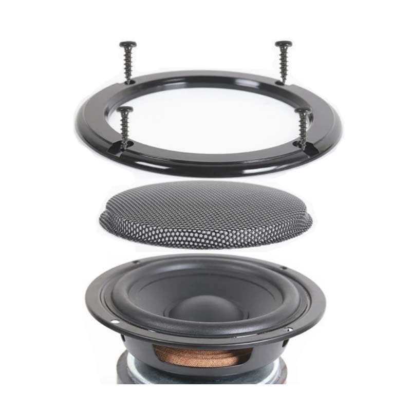 UltAlt 2 Pack 5 Inch Speaker Grills Replacement 5'' Speaker Grill Covers Round Mesh Screen Grille Cover for Subwoofer Box Wooden Speaker Enclosure