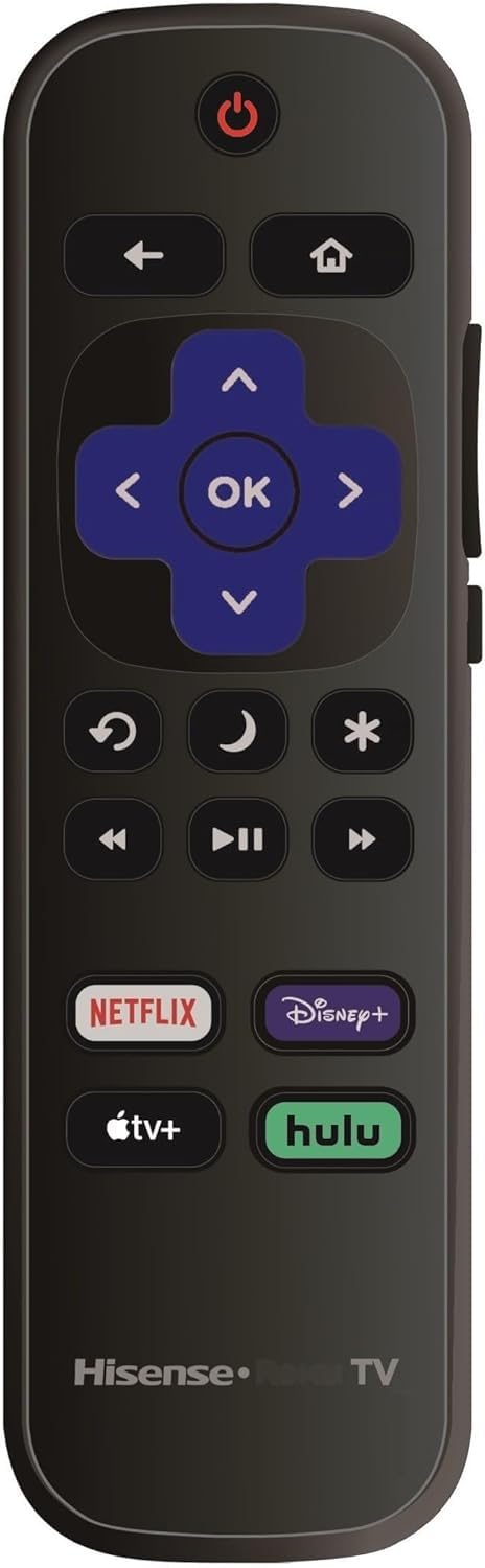 Replacement Remote Control Compatible with All Hisense Roku TV Smart 4K TVs ?Not for Roku Stick and Roku Box?(Netflix/Disney Plus/Apple TV+ / Hulu)
