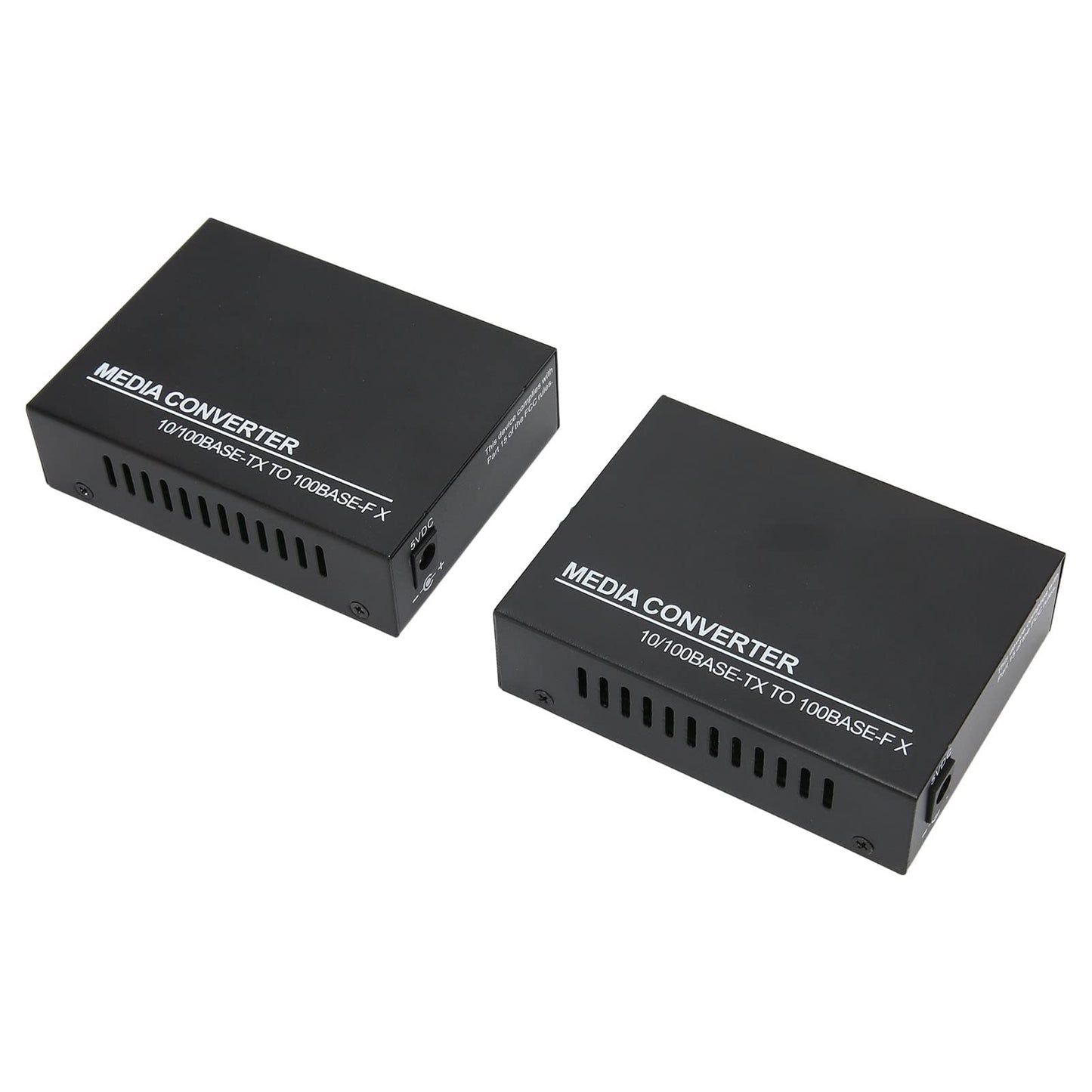hoopoocolor Optical ethernet Media Converter, 10M 100M Adaptive Capability Full Half Duplex Mode, RJ45 Sc Up to 25Km, Optoelectronic Module Suitable