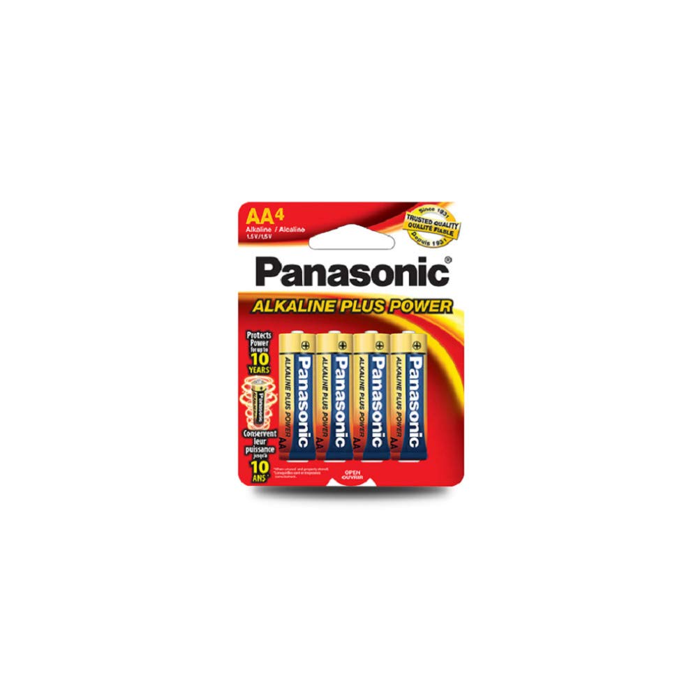 Panasonic 354369 AA Alkaline Plus Power Batteries - Pack of 4
