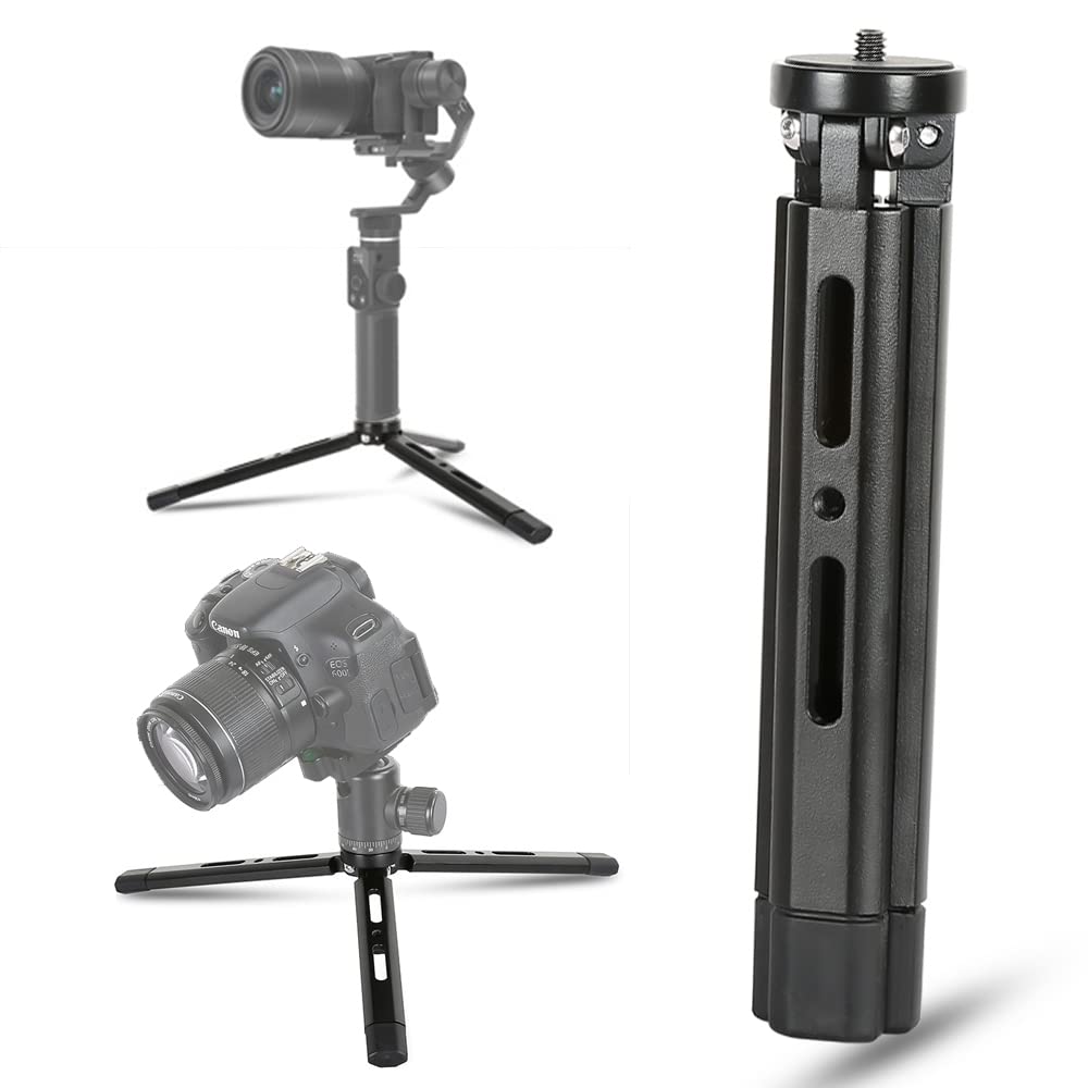 EaxanPic Aluminum Mini Tripod, Desktop Tabletop Stand Tripod for Zhiyun Smooth Q/4, Crane Plus/2,Weebill s, Ronin S/SC/RS2/RSC2, Osmo Mobile,Gimbal